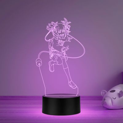 3D Led Night lamp My Hero Academia himiko togo452 Anime lamp